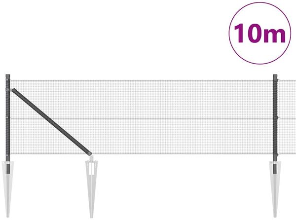 vidaXL Schweißdrahtzaun mit Spikes 10 x 0,5 m PVC-beschichteter Stahl 3352151 Bild 3