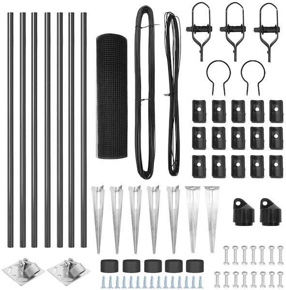 vidaXL Schweißdrahtzaun mit Spikes 10 x 0,5 m PVC-beschichteter Stahl 3352151 Bild 5