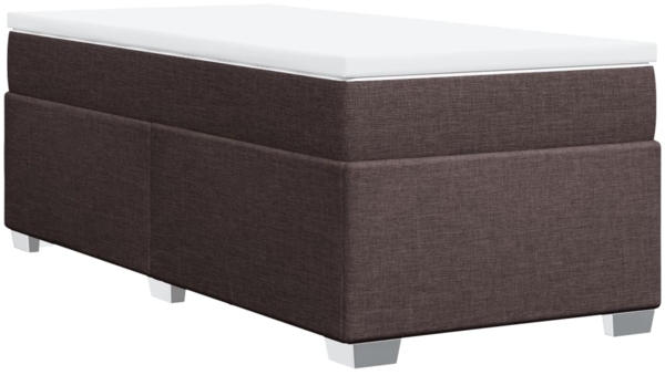 vidaXL Boxspringbett mit Matratze Dunkelbraun 80x200 cm Stoff 3285091 Bild 8