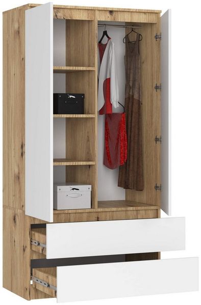 Raumhirsch Furniture Kleiderschrank Moderner Kleiderschrank - Zaubert Ordnung ins Schlafzimmer - Stauraum (viele Farbvarianten - Maße 180 - 90 - 50 cm) Stilvoller Schlafzimmerschrank, ideal für Jugendzimmer & Wohnzimmer