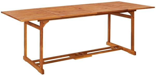 vidaXL Garten-Esstisch 220x90x75 cm Massivholz Akazie 315946