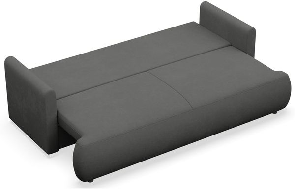 Selsey 'Ovo Mini' 3-Sitzer Schlafsofa mit Bettkasten, Chenille Easy-Clean, dunkelgrau Bild 4