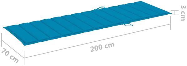 vidaXL Sonnenliege mit Blauer Auflage Imprägniertes Kiefernholz 3065823 Bild 8