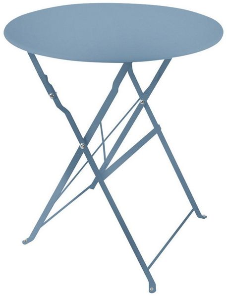 HTI-Living Gartentisch Gartentisch Basil Metall rund klappbar Blau (Stück, 1-St, 1 Gartentisch)