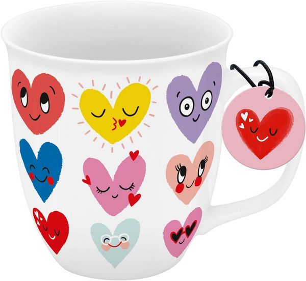 Tasse Becher Teetasse Kaffeetasse 40cl Geschenk Sheepworld HERZEN 74864