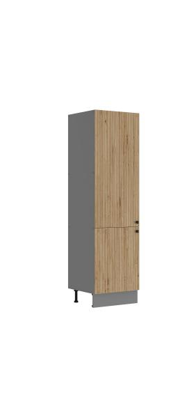 Küche AVA Artisan Hochschrank 60 cm Lamellenoptik Küchenzeile Einbauküche