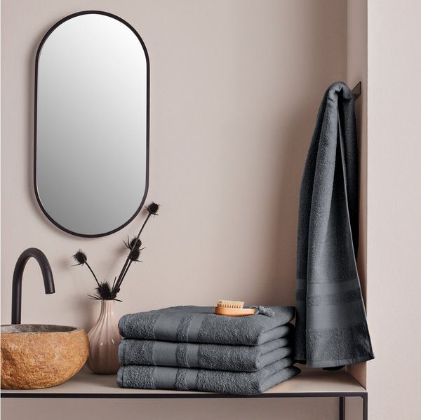 OTTO home Duschtücher Vanessa, 4 Duschtücher, 70x140cm, in Standard- und Premium-Qualität, Walkfrottee (Set, 4-St), Handtücher mit Bordüre, 100% Baumwolle, einfarbig, weich