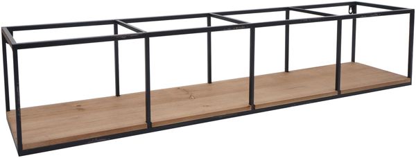 Wandregal HWC-Q81, Hängeregal Regal Holzregal Schweberegal, Industrial Shabby Tanne Holz Metall 21 x 104 x 18 cm Bild 9