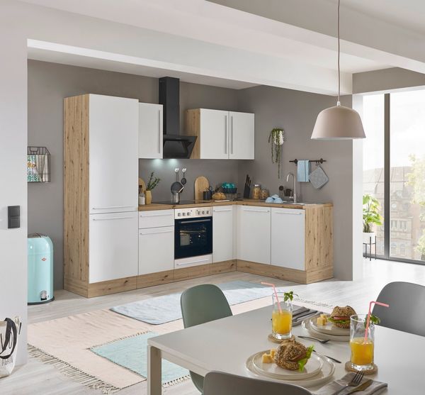 KOCHSTATION Winkelküche Florida, Stellbreite 270x165 cm, wahlweise mit E-Geräten, mit Softclose für Türen und Schubkästen