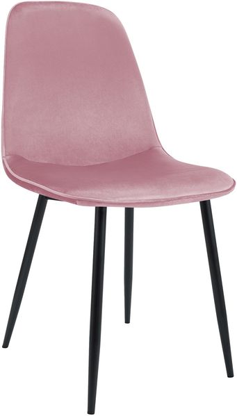 Esszimmerstuhl RAZON - Samt Rosa 45x54x88 cm | Essstühle Esszimmerstühle Küchenstühle Wohnzimmerstühle