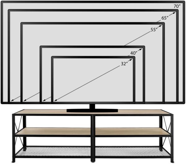 tectake Lowboard TV-Regal (TV-Schrank, Montagematerial, Montageanleitung), Industrial Style