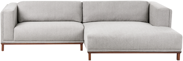 Ecksofa 4-Sitzer VENG Stoff Grau linksseitig