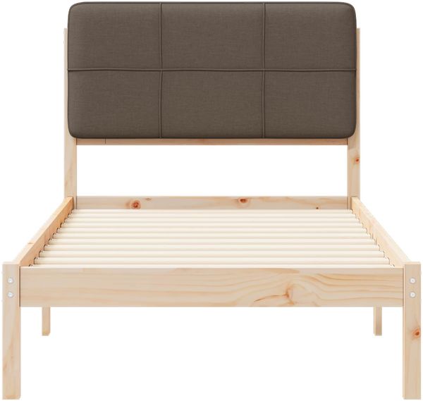 vidaXL Bettgestell mit gepolstertem Kopfteil Taupe 80 x 200 cm 878012 Bild 5