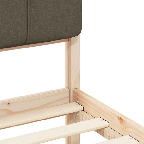 vidaXL Bettgestell mit gepolstertem Kopfteil Taupe 80 x 200 cm 878012 Bild 8