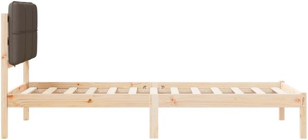 vidaXL Bettgestell mit gepolstertem Kopfteil Taupe 80 x 200 cm 878012 Bild 6