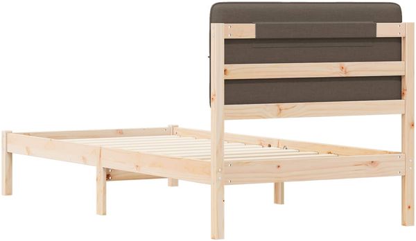 vidaXL Bettgestell mit gepolstertem Kopfteil Taupe 80 x 200 cm 878012 Bild 7