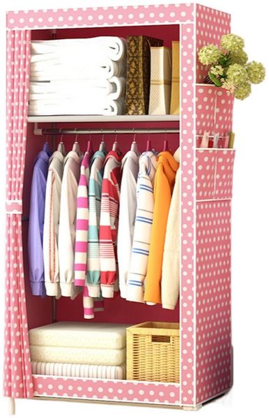 Jumpeak Stoffschrank stoff kleiderschrank,mit Überzug aus Vliesstoff,Kleiderstange Länge70*Breite45*Höhe160cm,Mehrere Farben,Oberer und unterer Stauraum