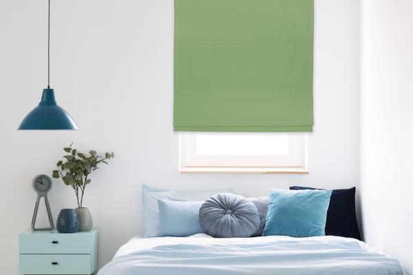 ondeco Raffrollo für Fenster und Türen, Faltrollo innen Sichtschutz Blickdicht für Wand- und Deckenmontage - Grün - 120x175 cm Bild 5