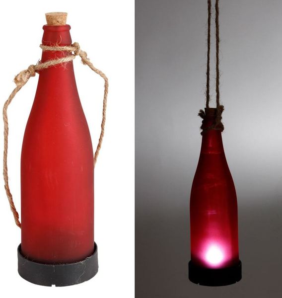 LED-Flaschenleuchte Stimmungslicht Garten-Dekolicht Solarlampe Flaschenlicht