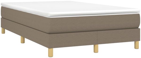 vidaXL Boxspringbett mit Matratze Taupe 120x190 cm Stoff 3269668 Bild 2