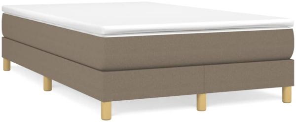 vidaXL Boxspringbett mit Matratze Taupe 120x190 cm Stoff 3269668