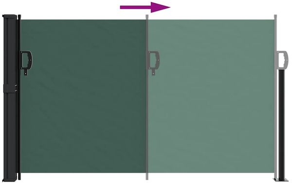 vidaXL Seitenmarkise Ausziehbar Dunkelgrün 120x500 cm 4004410 Bild 5