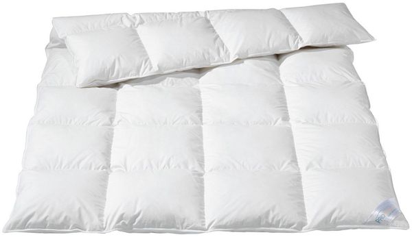 Pronight Baumwollbettdecke DAUNE, Kassettendecke, 135 cm x 200 cm, Füllung: Daunenfedern, Federn, Bezug: Baumwolle