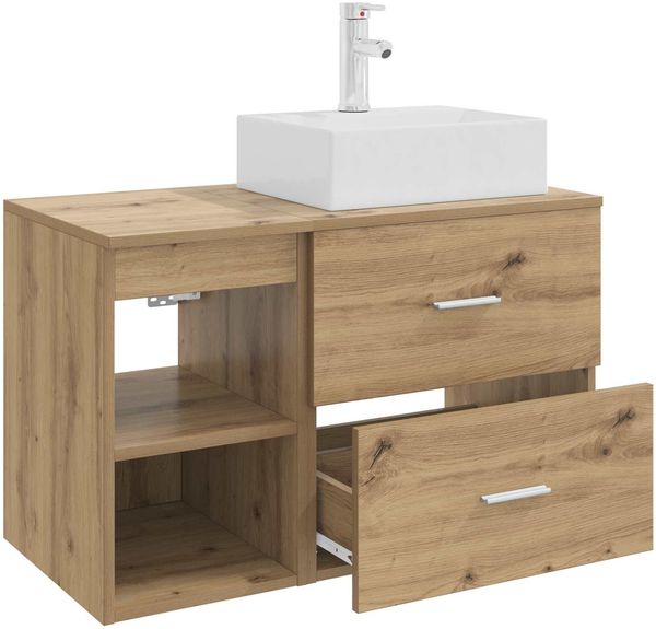 vidaXL Badezimmermöbel-Set 2 pcs Artisan-Eiche Holzwerkstoff 3403895 Bild 4