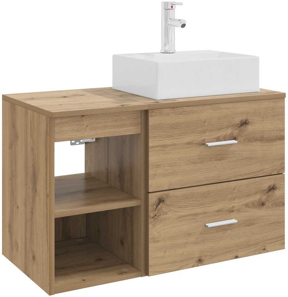 vidaXL Badezimmermöbel-Set 2 pcs Artisan-Eiche Holzwerkstoff 3403895 Bild 2