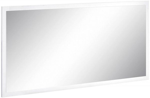 Dmora Spiegel Adelchi, Badezimmerspiegel, 100 % Made in Italy, 120 x 2 x 60 cm, glänzend weiß