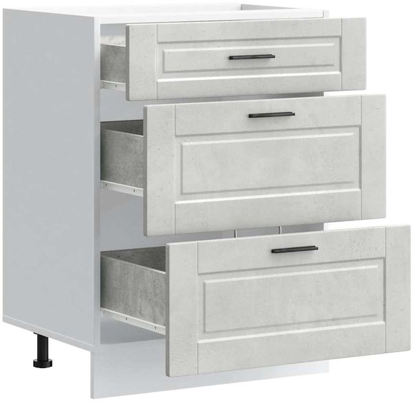 vidaXL Küchenunterschrank Porto Betongrau Holzwerkstoff 854263 Bild 5