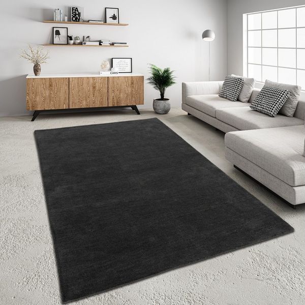 Home affaire Wollteppich Gabbo Natur, Handweb Teppich, reine Wolle, handgewebt, rechteckig, Höhe: 14 mm, reine Wolle, Uni,handgewebt, Wohnzimmer, Schlafzimmer, Esszimmer