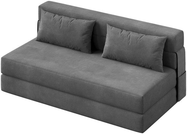 GarveeHome Faltbares Sofa Bett Sessel – 2-in-1 Schlafsofa mit Kissen, Memory-Schaum und abnehmbarem Bezug – Umwandelbare Futon-Couch, platzsparend, waschbar – Ideal für Wohnzimmer, Gästezimmer,