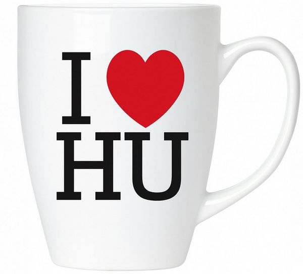 BRUBAKER Tasse I Love HU - Kaffeetasse Henstedt-Ulzburg, Hanau, Husum und Ungarn, 1-tlg, Keramik, Kaffeebecher Lustig für Auto-Fans und TÜV Prüfer zur Hauptuntersuchung