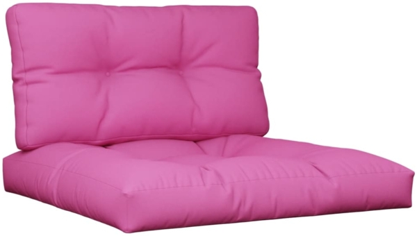 vidaXL Palettenkissen 2-tlg. Rosa Stoff 360709