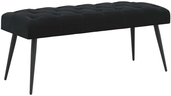vidaXL Bank mit Knopfheftung Schwarz 110 x 40 x 46 cm Samt 42038577