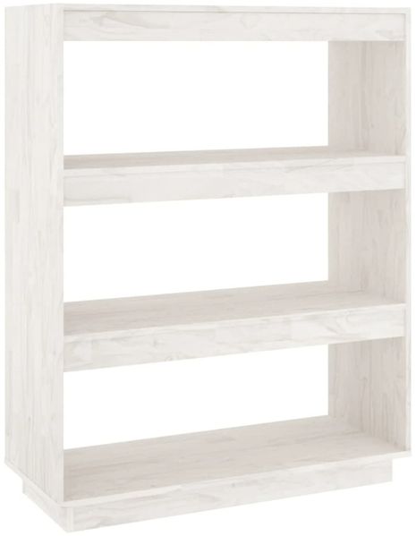 Bücherregal | Standregal Weiß 80x35x103 cm Massivholz Kiefer