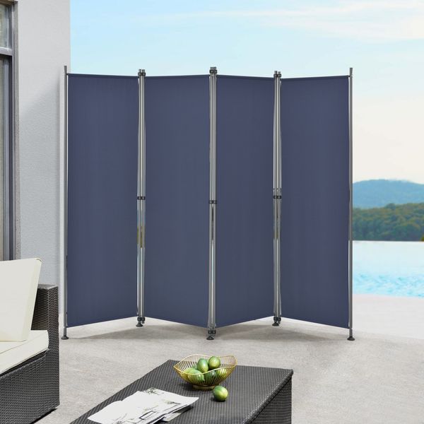 Trennwand Modica Outdoor 170x215 cm Dunkelblau pro. tec