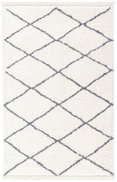 Tesso Living Hochflor-Teppich BLAKE Shaggy Teppich Wohnzimmer Rauten Design, rechteckig, Höhe: 30 mm, Langflor, skandinavisches Design, gemütlich strapazierfähig, langlebig