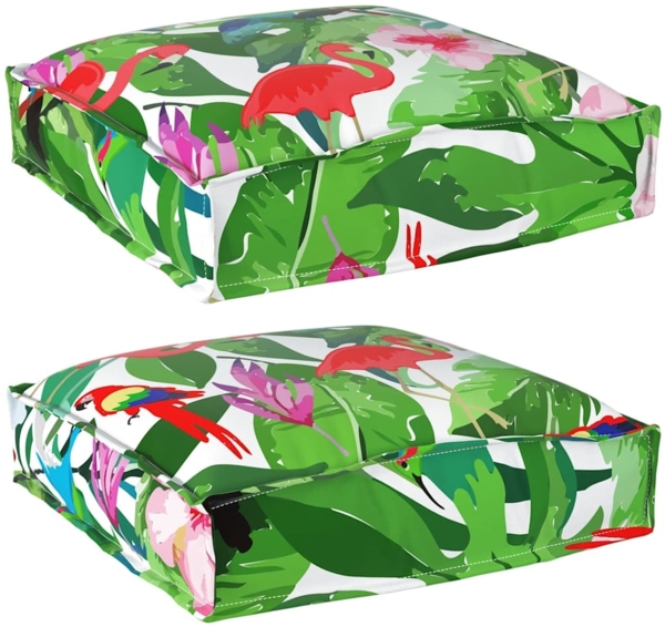 vidaXL Kissen Floral 2 pcs Mehrfarbig 40 x 40 x 8 cm Oxford-Stoff 42001587