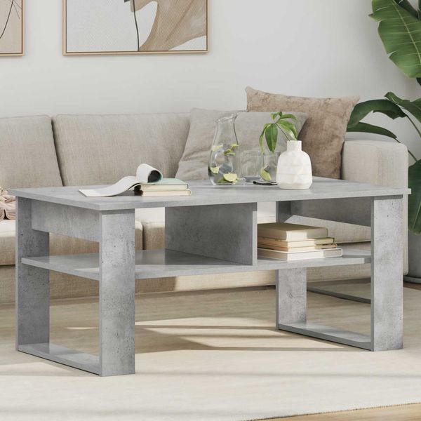 vidaXL Couchtisch Beton Grau 96 x 54 x 44 cm Holzwerkstoff 8000151