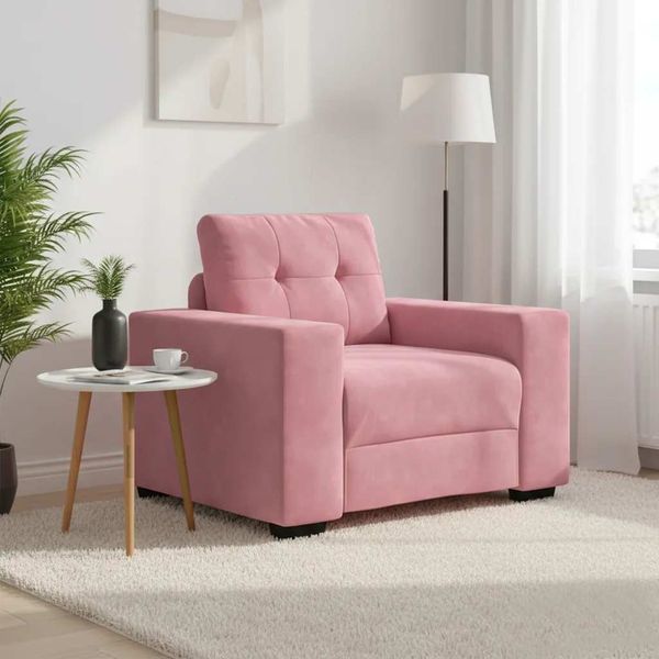 vidaXL Sessel Rosa 100x78x80 cm Samt 4105101