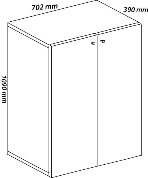 VCM Büroschrank Lona 919580 Anthrazit / Honig-Eiche B. 70 x H. 111 x T. 38 cm Bild 3