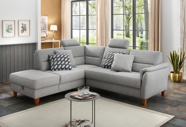 Home affaire Ecksofa Palmera L-Form, Federkern, wahlweise mit Bettfunktion und mit/ohne Stauraum