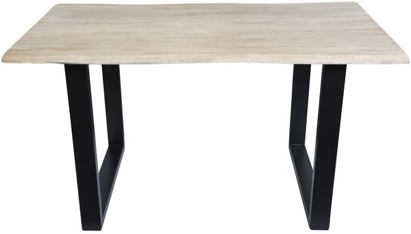 Sit Möbel Tische & Bänke Tisch 140x80 cm, Platte hell gekälkt antikfinish, Gestell antikschwarz lackiert Bild 5