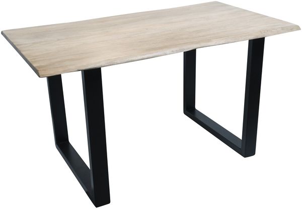 Sit Möbel Tische & Bänke Tisch 140x80 cm, Platte hell gekälkt antikfinish, Gestell antikschwarz lackiert Bild 3