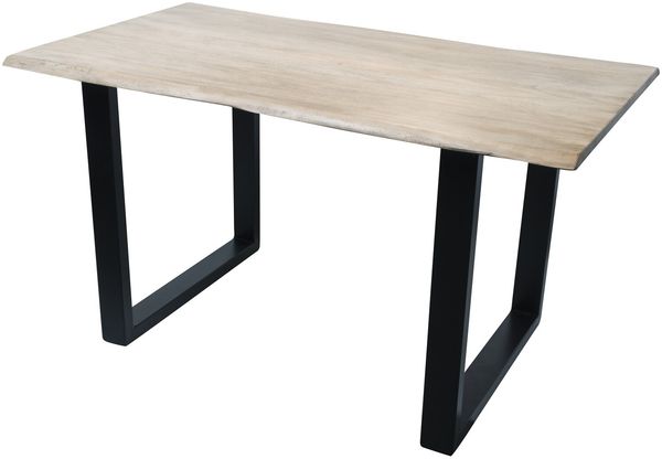 Sit Möbel Tische & Bänke Tisch 140x80 cm, Platte hell gekälkt antikfinish, Gestell antikschwarz lackiert Bild 6