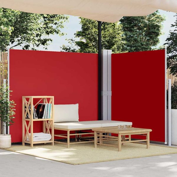 Ausziehbare Seitenmarkise, Sichtschutz Rot 160 x 600 cm
