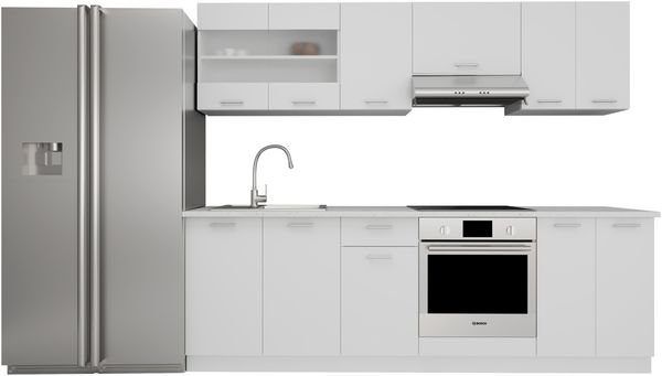 VCM Küchenzeile Esilo 918882 Weiß H. 145 x B. 240 x T. 46 cm