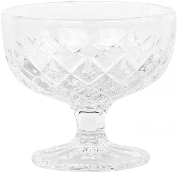 Chic Antique - Glas Schale Dessertschale Eisschale auf Fuß mit Schliff 61061600